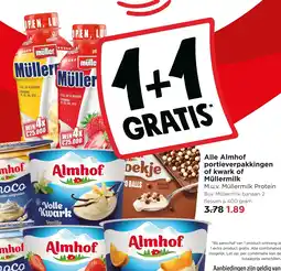 Jumbo Alle almhof portieverpakkingen of kwark of müllermilk aanbieding
