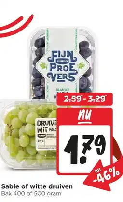Jumbo Sable of witte druiven aanbieding