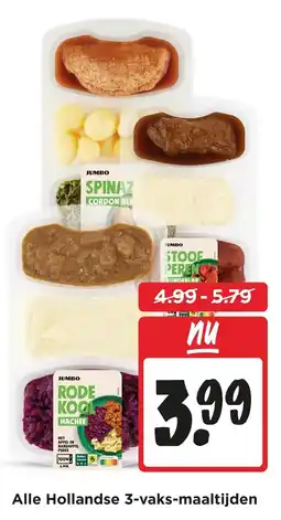 Jumbo Alle hollandse 3-vaks-maaltijden aanbieding