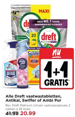 Jumbo Alle dreft vaatwastabletten, antikal, swiffer of ambi pur aanbieding