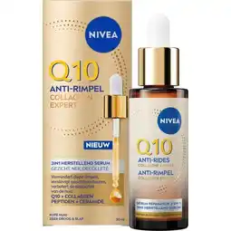 Trekpleister NIVEA Q10 Anti-Rimpel Collageen Expert 3-in-1 Herstellend Serum aanbieding
