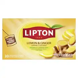 Albert Heijn Lipton Lemon & ginger herbal tea aanbieding