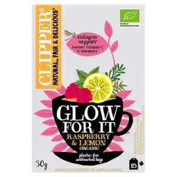 Albert Heijn Clipper Glow for it raspberry & lemon aanbieding