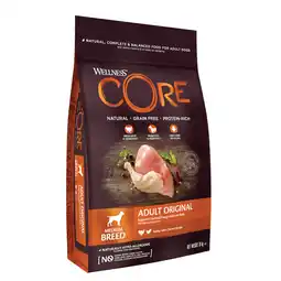 Zooplus Dubbelpak: 2x10 kg Wellness Core Dog Original Kalkoen & Kip Droogvoer voor honden aanbieding