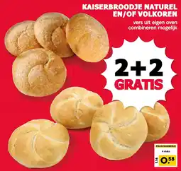 De Boerenschuur kaiserbroodje naturel en/of volkoren aanbieding