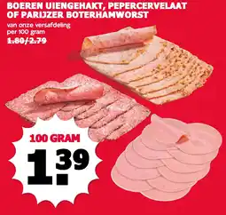 De Boerenschuur boeren uiengehakt, pepercervelaat of parijzer boterhamworst aanbieding