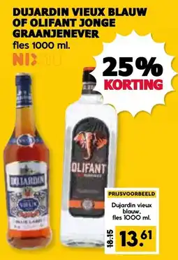 De Boerenschuur dujardin vieux blauw of olifant jonge graanjenever aanbieding