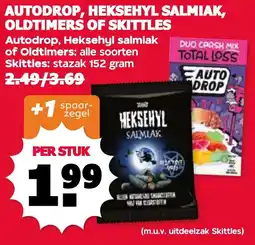 De Boerenschuur autodrop, heksehyl salmiak, oldtimers of skittles aanbieding