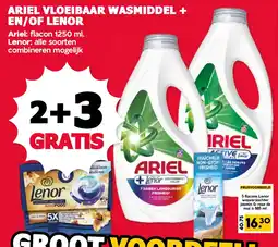 De Boerenschuur Ariel vloeibaar wasmiddel + en/of lenor aanbieding