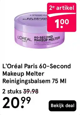 Etos L'Oréal Paris 60-Second Makeup Melter aanbieding