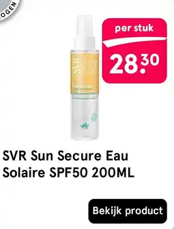 Etos SVR Sun Secure Eau Solaire SPF50 aanbieding