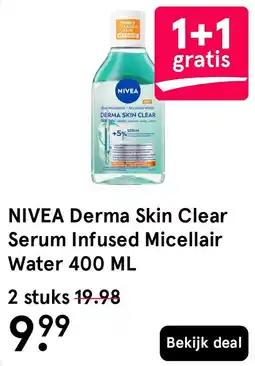 Etos NIVEA Derma Skin Clear Serum Infused Micellair Water 400 ML aanbieding