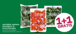 Spar worteltjes, spinazie, bloemkool- of broccoliroosjes aanbieding