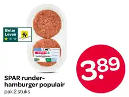 Spar SPAR runder-hamburger populair aanbieding