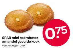 Spar SPAR mini roomboter amandel gevulde koek aanbieding
