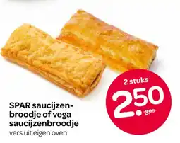 Spar SPAR saucijzenbroodje of vega saucijzenbroodje aanbieding