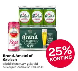 Spar Brand, Amstel of Groslsch aanbieding