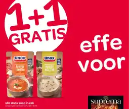 Spar alle Unox soep in zak aanbieding