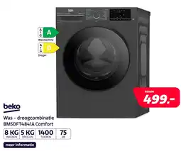 Electroworld Beko was droogcombinatie bm5dft4841a comfort aanbieding