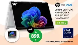 Expert Hp met intel 2-in-1 laptop omnibook x flip ng ai pc 16-as005nd aanbieding