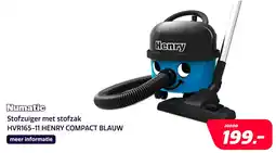 Electroworld Numatic Stofzuiger met stofzak HVR165-11 HENRY COMPACT BLAUW aanbieding