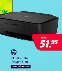 Electroworld Hp inktjet printer deskjet 2920 aanbieding