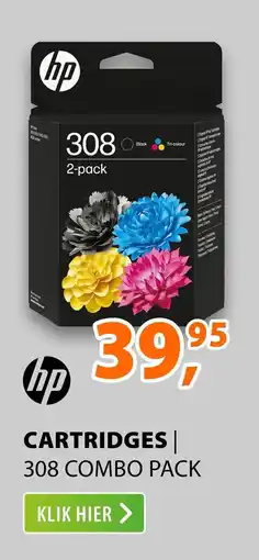 Expert hp cartridges 308 combo pack aanbieding