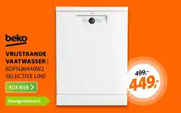 Expert beko vrijstaande vaatwasser bdfn26440w2 selective line aanbieding
