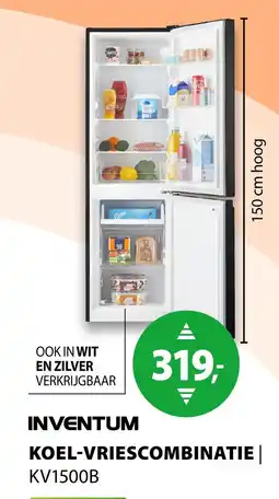 Expert Inventum koel vriescombinatie kv1500b aanbieding