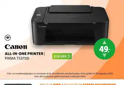 Expert Canon all-in-one printer pixma ts3750i aanbieding