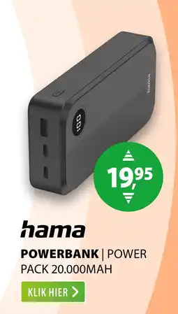 Expert Hama powerbank | power pack 20.000mah aanbieding