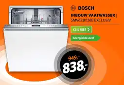 Expert Bosch inbouw vaatwasser SMV6ZBX26E exclusiv aanbieding