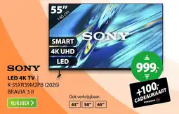 Expert SONY LED 4K TV | K-55XR39M2PB (2026) BRAVIA 3 II aanbieding