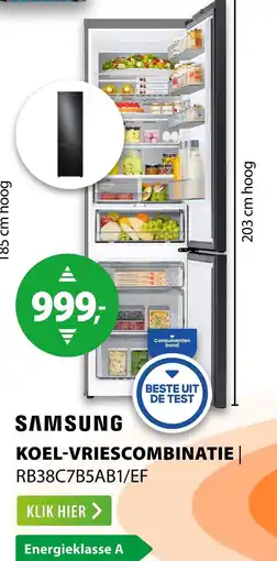 Expert Samsung koel-vriescombinatie RB38C7B5AB1/EF aanbieding