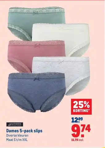 Makro Dames 5-pack slips aanbieding