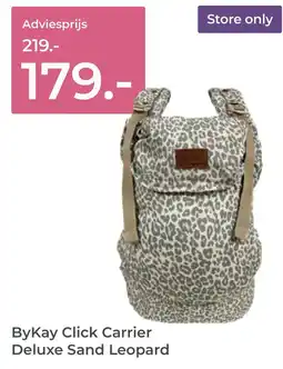 Prenatal ByKay Click Carrier Deluxe Sand Leopard aanbieding