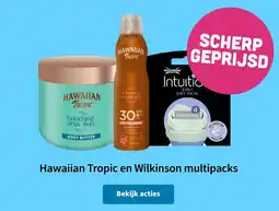 Plein.nl Hawaiian tropic en wilkinson multipacks aanbieding