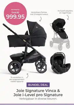 Prenatal Joie signature vinca & joie i-level pro signature aanbieding