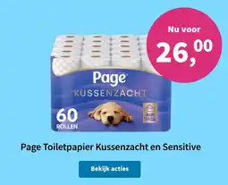Plein.nl Page Toilet papier Kussenzacht en Sensitive aanbieding