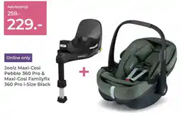 Prenatal Joolz maxi-cosi pebble 360 pro & maxi-cosi familyfix 360 pro i-size black aanbieding