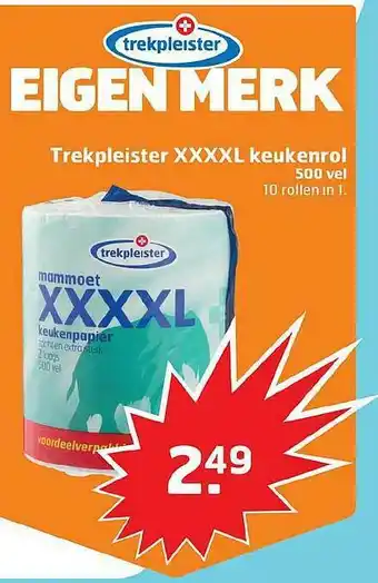 Trekpleister Trekpleister XXXXL Keukenrol aanbieding