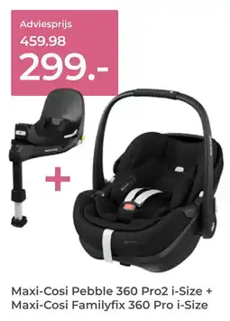 Prenatal Maxi-Cosi Pebble 360 Pro2 i-Size + Maxi-Cosi Familyfix 360 Pro i-Size aanbieding