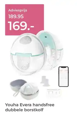 Prenatal Youha Evera handsfree dubbele borstkolf aanbieding