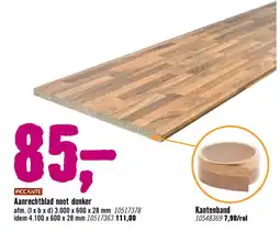 Hornbach Piccante Aanrechtblad noot donker aanbieding