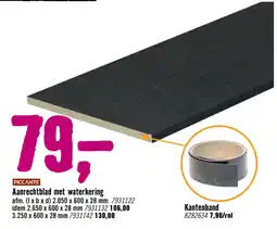 Hornbach Piccante Aanrechtblad met waterkering aanbieding