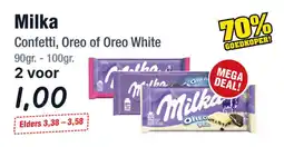 Budget Food Milka confetti, oreo of oreo white aanbieding