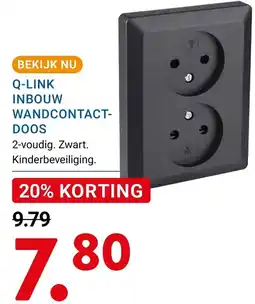 Kluswijs Q-LINK INBOUW WANDCONTACT-DOOS aanbieding