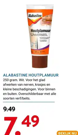 Kluswijs Alabastine houtplamuur aanbieding