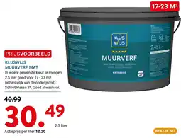 Kluswijs kluswijs muurverf mat aanbieding