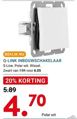 Kluswijs Q-LINK INBOUWSCHAKELAAR aanbieding